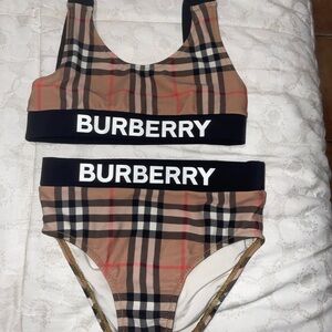 Burberry Kids Swim Bikini - Tan and Black